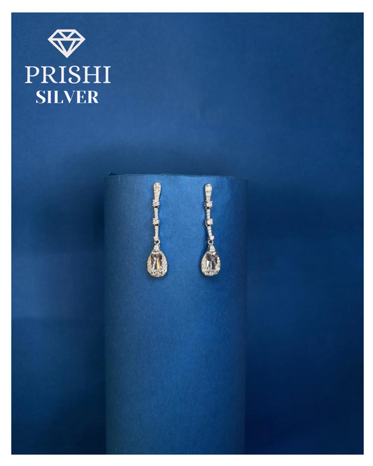 Shining Tear Drop CZ Earrings