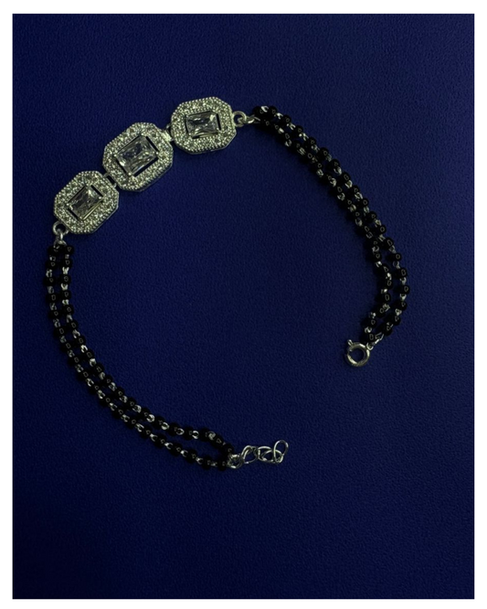Tri-Jewel Queen's  Mangalsutra Bracelet